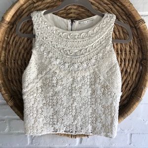 Alice + Olivia Crochet Top